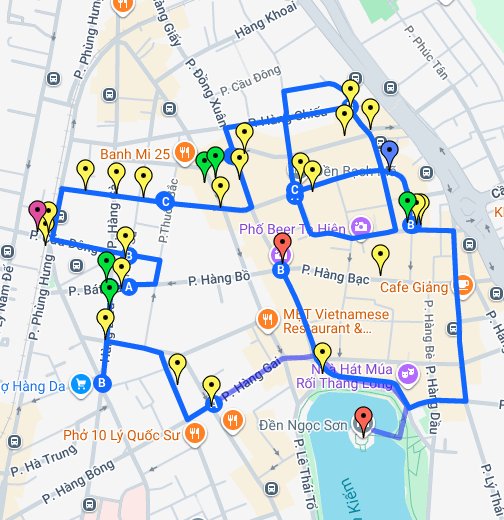 Hanoi Old Quarter Map Hanoi Old Quarter Walking Tour - Google My Maps