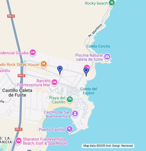 Map Of Caleta De Fuste El Castillo, Fuerteventura - Google My Maps