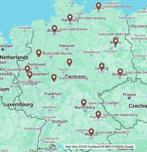 arkitekt Røg sund fornuft Gusti Leder Stores - Deutschland - Google My Maps