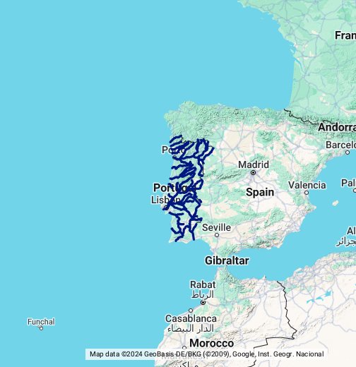 Mapa Do Vetor De Portugal Com Cidades E Os Rios Principais