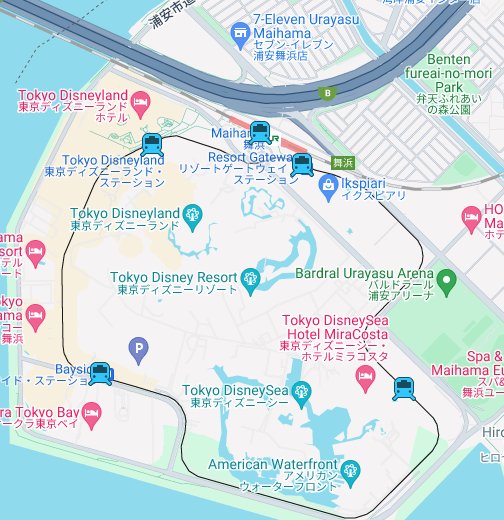 舞浜ディズニーリゾートライン Google My Maps
