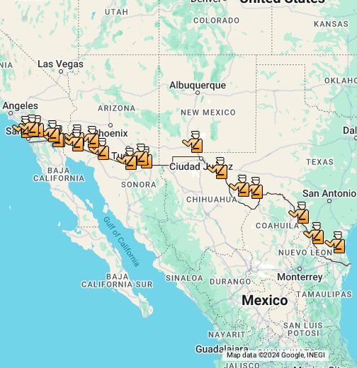 Border Patrol Checkpoints California Map Map VectorCampus Map