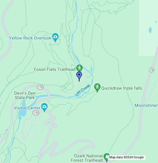 Location map showing Devil's Den and Blue Hole sites. The ROMP 29A
