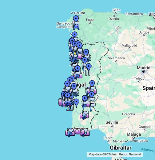 Mapa Turinta Portugal Espanha roteiro Portugal Espanha