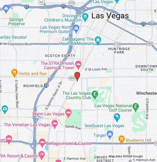 Driving directions to Riviera Hotel & Casino, Las Vegas, NV - Google My Maps