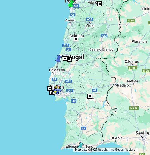 Portugal - Google My Maps