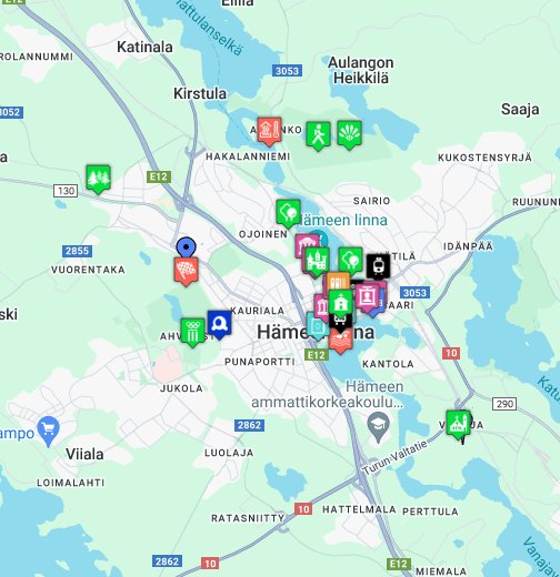 Hämeenlinnan turistikartta - Google My Maps