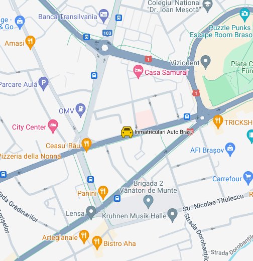 Inmatriculari auto brasov - Google My Maps