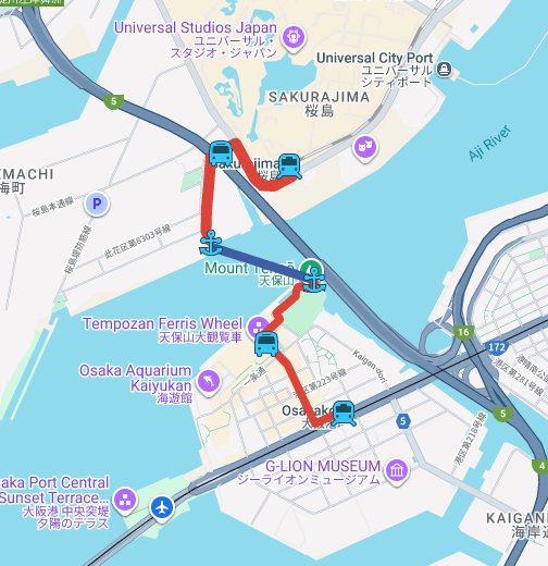 効率的な乗りつぶし 桜島駅 大阪港駅 Google My Maps
