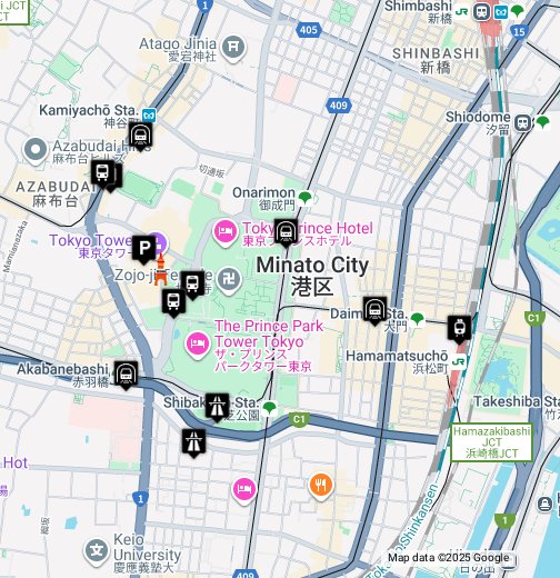 アクセス 東京タワー Google My Maps