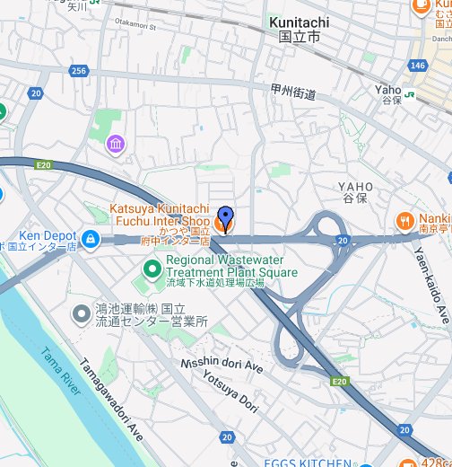 かつや国立府中インター店 Google My Maps