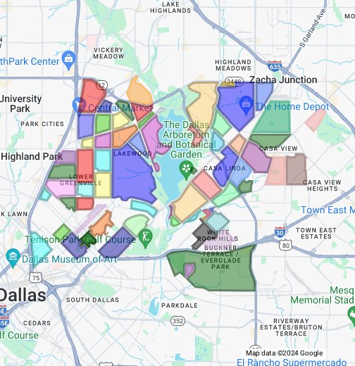 East Dallas Neighborhoods Map