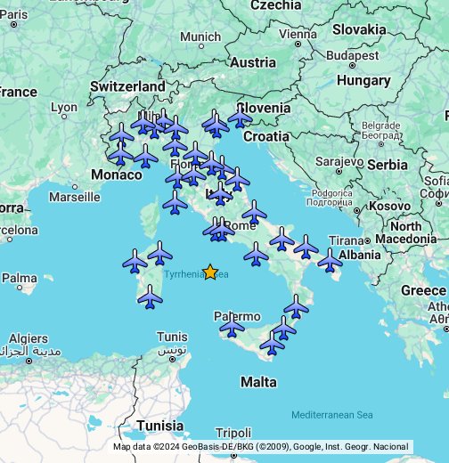 Lista Aeroporti in Italia - Google My Maps