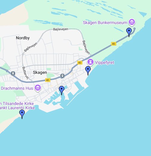 Skagen google on sale maps