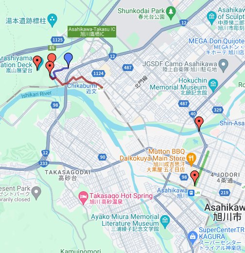 旭川駅 周辺地図 Google My Maps