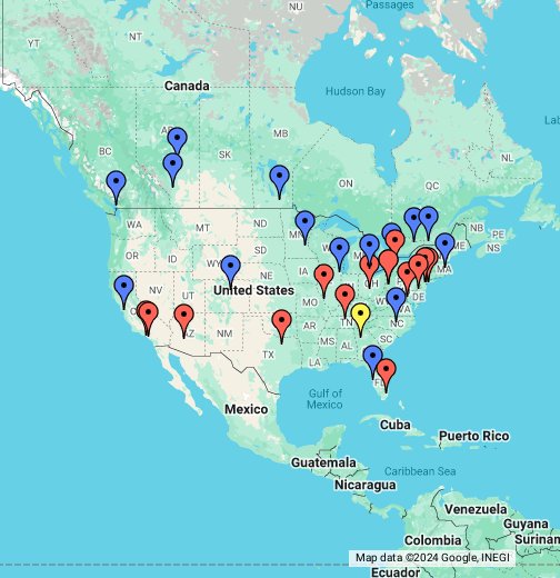 NHL arena visit map