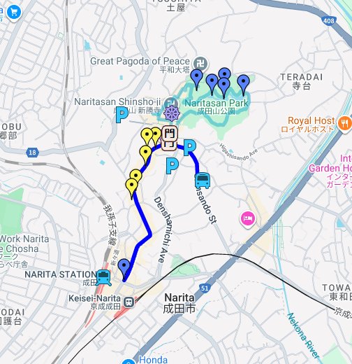 成田山マップ Google My Maps