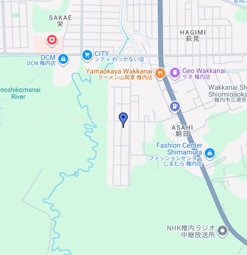 稚内市朝日6丁目13番1号 Google My Maps