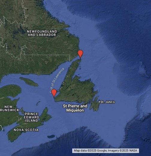 Point Rosee and L'Anse aux Meadows sites
