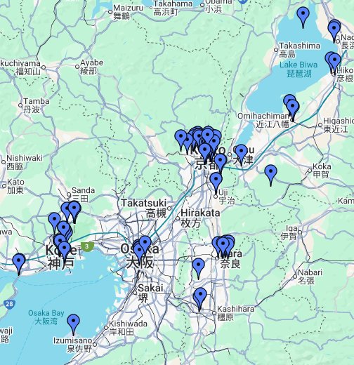 12日本關西 享受吧 一個人的旅行 Google My Maps