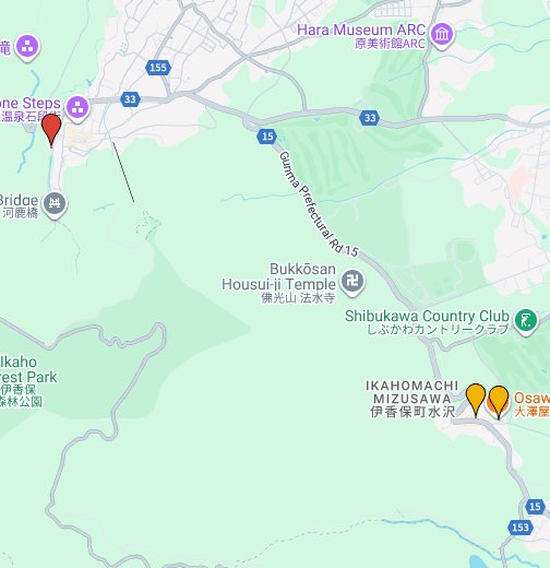 渋川 伊香保 グルメ 体験 見学施設 Google My Maps