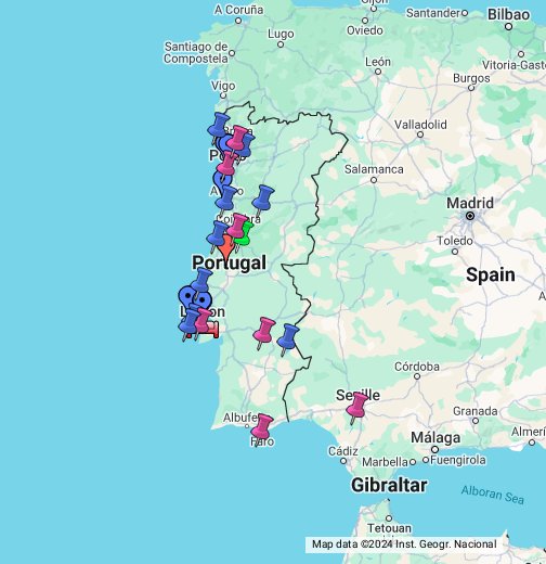 Portugal Mapa  Portugal, Viajes portugal, Mapas