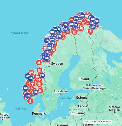Norjan kartta - Google My Maps