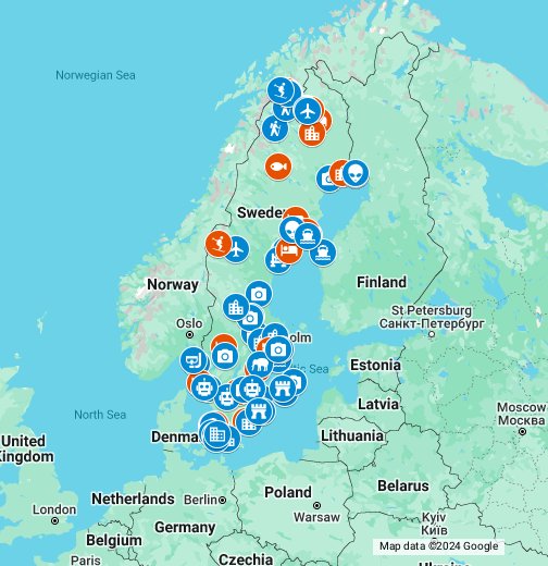 Ruotsin kartta - Google My Maps