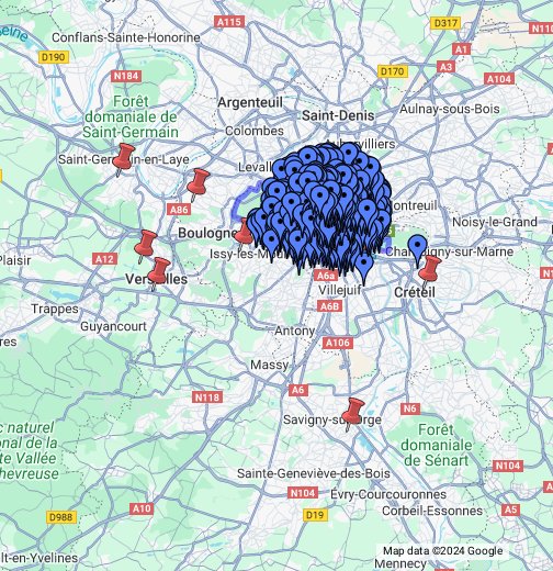 77 - Arrondissement de Fontainebleau - Google My Maps