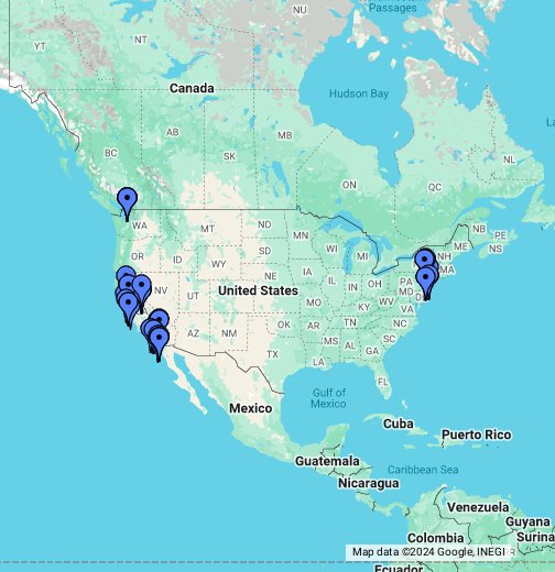 미국 지역 - Google My Maps
