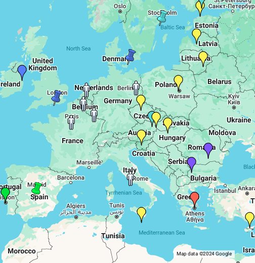 Mapa de paises europeos - Google My Maps
