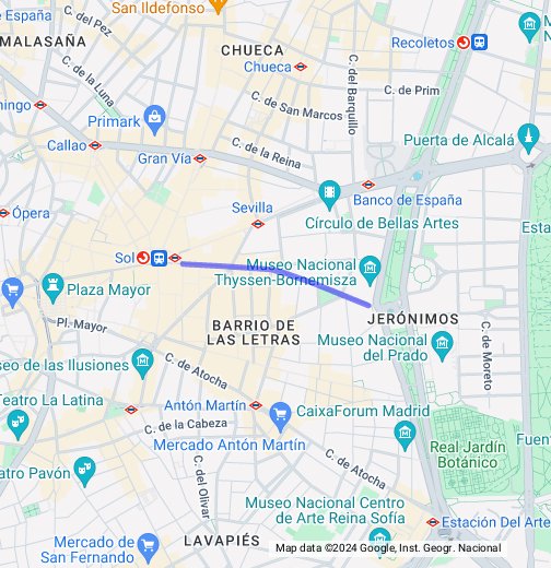 Carrera de San Jerónimo - Google My Maps