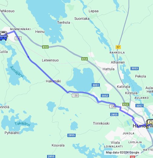 Iittala - Hämeenlinna – Google My Maps
