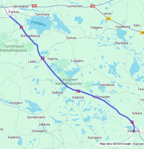 46,71 Km Forssa-Karkkila – Google My Maps