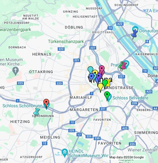 wien keskusta kartta Wien Nahtavyydet Kartalla Google My Maps wien keskusta kartta