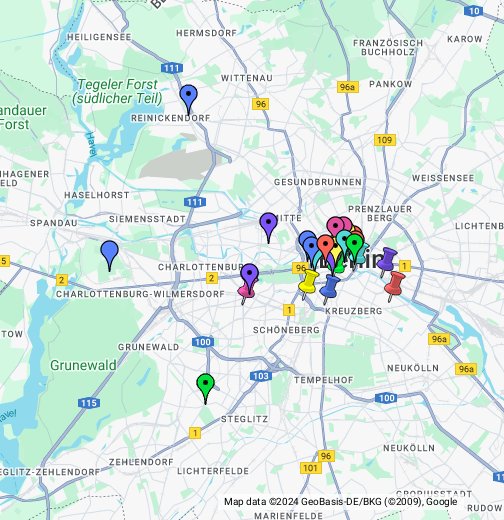 Berliini nähtävyydet kartalla – Google My Maps