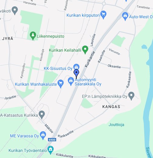 KK-sisustus Oy, Piisitie 1, 61300 KURIKKA – Google My Maps