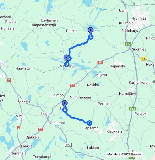 HePo: 20110724-rajamaki-122km (VK-osuudet) – Google My Maps