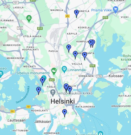 Ultimate Fields in Helsinki – Google My Maps