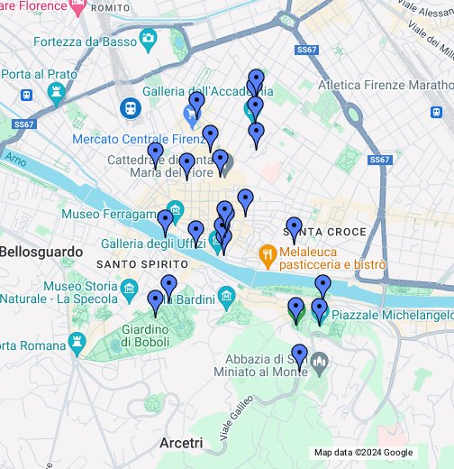 firenze térkép látnivalók Firenze Nevezetessegei Google Sajat Terkepek firenze térkép látnivalók