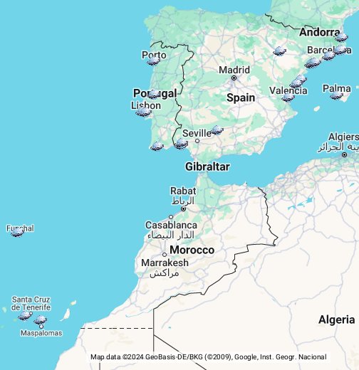 spanyolország térkép google Spanyolorszag Portugalia Andorra Az Utikalauzban Google Sajat Terkepek spanyolország térkép google
