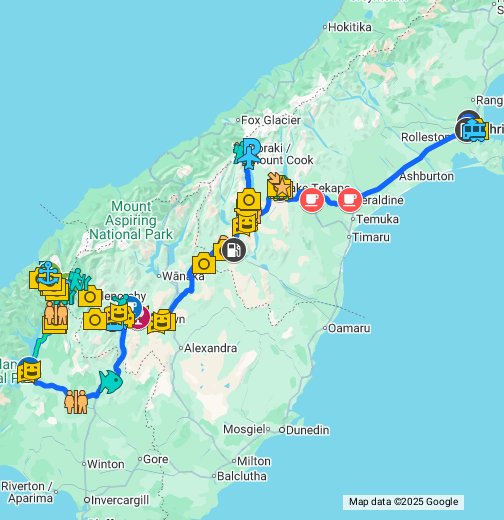 Nz南島周遊定番ルート アルプス街道1 Google マイマップ