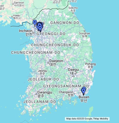 Aplo韓国地図 Google マイマップ