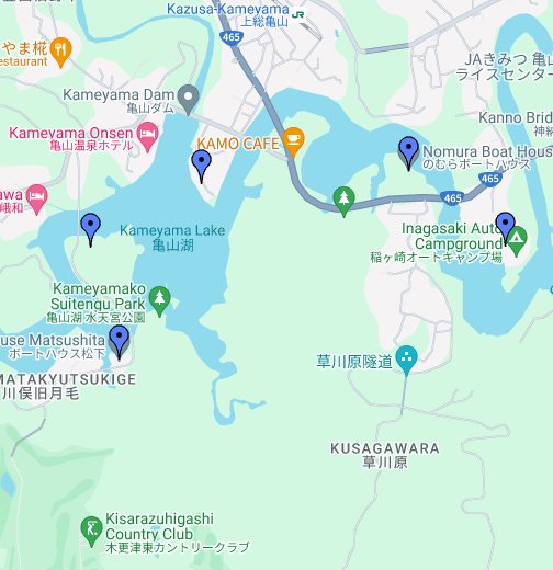 亀山湖ボートハウス Google マイマップ