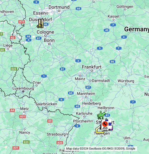 ドイツ便利地図 Google マイマップ