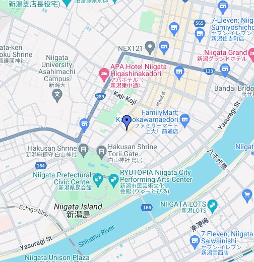 新潟市上古町商店街 Google マイマップ