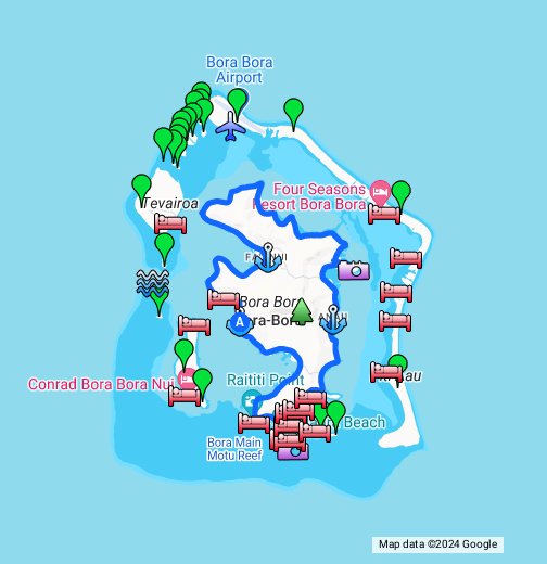 Bora Bora Tahiti タヒチ ボラボラ島 Google マイマップ