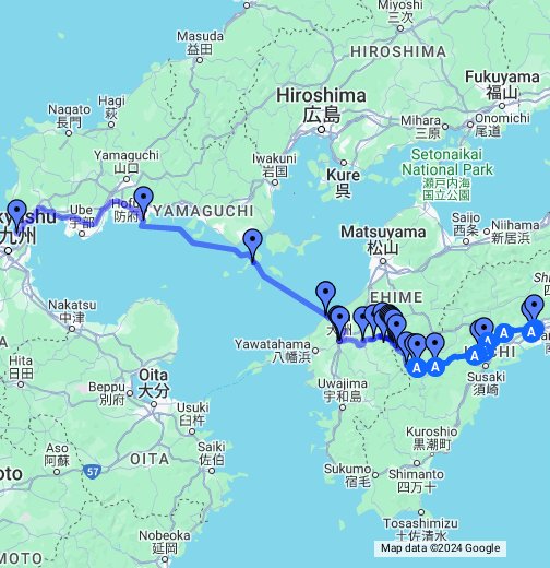 坂本龍馬脱藩の道ルートマップ Google マイマップ