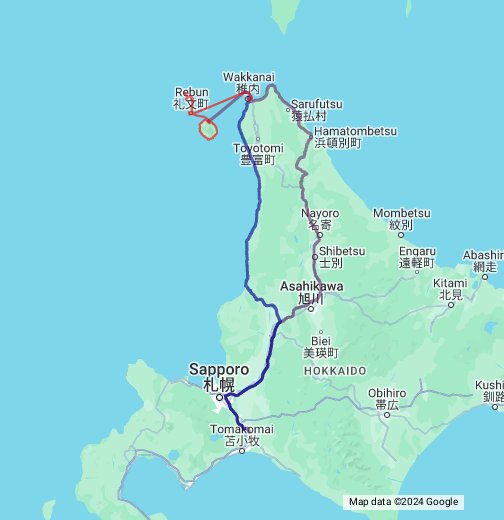 利尻 礼文島旅行 Google マイマップ