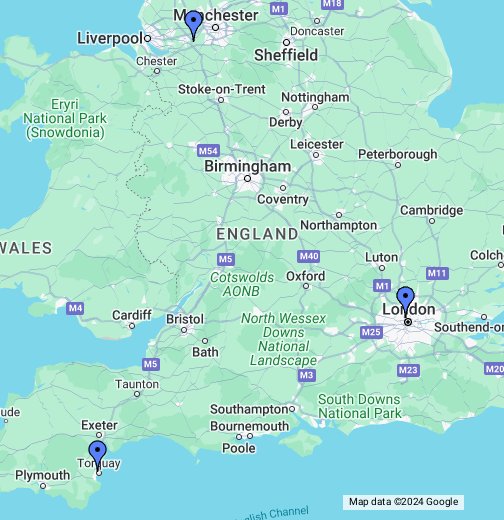 イギリスの観光 Google マイマップ